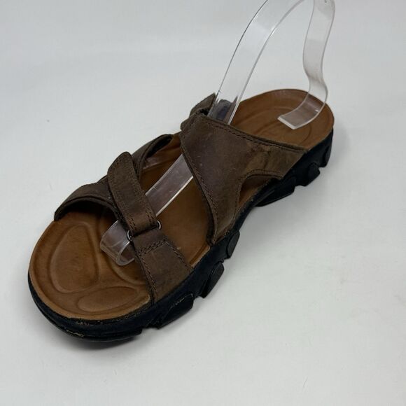 Keen Sarasota Sandals Womens 9 Brown Leather Hiking Trail Open Toe Slides - Picture 8 of 15